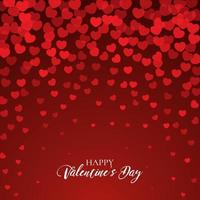 Valentines Day background with hearts design vector