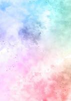 Pastel rainbow coloured watercolour texture background vector