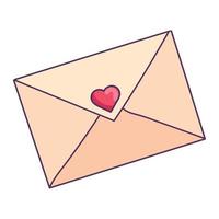 love letter with heart vector