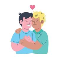 gay lovers couple vector