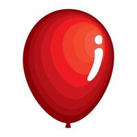 red balloon helium floating vector