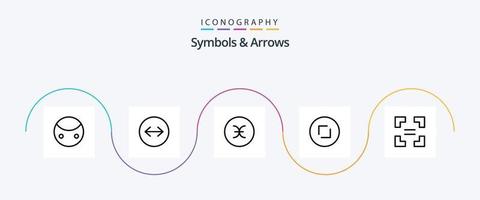 Symbols and Arrows Line 5 Icon Pack Including equal. full screen. sign. zoom. circle vector