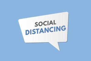 social distancing text Button. social distancing Sign Icon Label Sticker Web Buttons vector