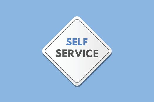 self service text Button. self service Sign Icon Label Sticker Web Buttons vector