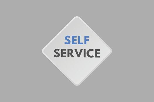 self service text Button. self service Sign Icon Label Sticker Web Buttons vector