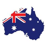 australian flag in map vector