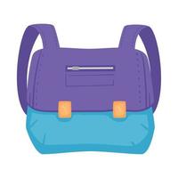 purple and blue school bag vector