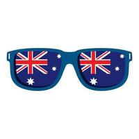 australian flag in sunglasses vector