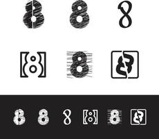 Set vector design eight