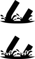 logotipo de u creativo con salpicadura vector