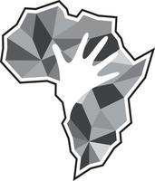 ilustración abstracta del icono de vector de mapa africano para web