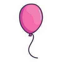 pink balloon helium floating vector