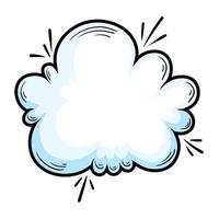 cloud pop art style vector