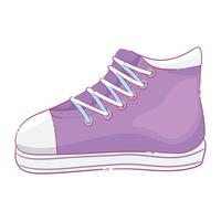 young style shoe lilac vector