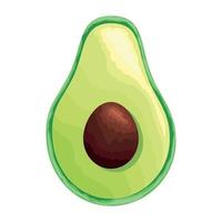 verdura fresca de aguacate vector