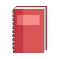 red note book library vector
