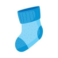 blue baby sock clothes vector