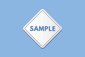 sample text Button. sample Sign Icon Label Sticker Web Buttons vector