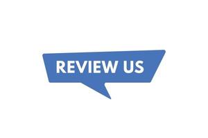review us text Button. review us Sign Icon Label Sticker Web Buttons vector