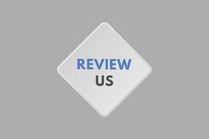 review us text Button. review us Sign Icon Label Sticker Web Buttons vector