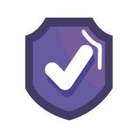 escudo de seguridad con símbolo de verificación vector