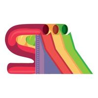 tricolor playground slide vector
