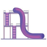 purple playground toboggan vector