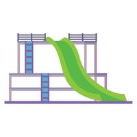 green playground slide vector