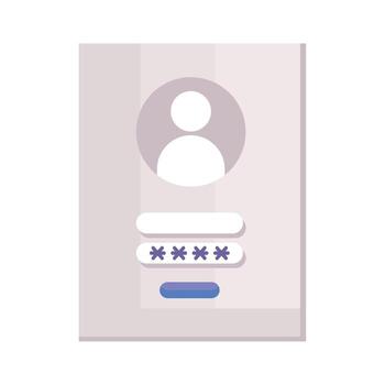 página web con contraseña de acceso vector