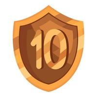 ten annivesary golden badge vector