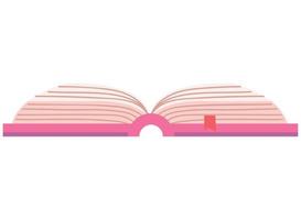 pink text book open vector