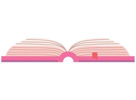 pink text book open vector