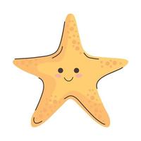 cute starfish animal vector