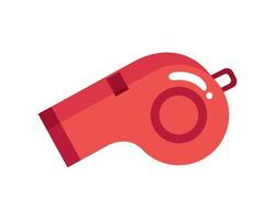 red whistle accessory vector