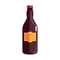 beer bottle drink vector