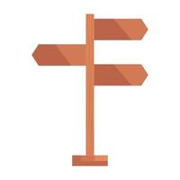 wooden arrows guide signals vector