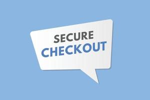 secure checkout text Button. secure checkout Sign Icon Label Sticker Web Buttons vector