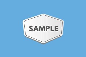 sample text Button. sample Sign Icon Label Sticker Web Buttons vector