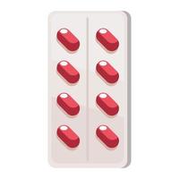 capsules in push blister vector