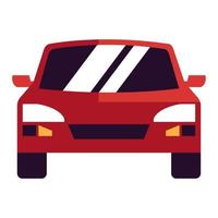 red car front vehicle vector