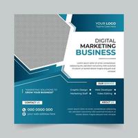 publicación de redes sociales de negocios editable, agencia de marketing digital promoción de banners corporativos anuncios ventas y diseño de plantilla de vector de banner de descuento