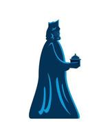 king wise with gift vector