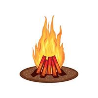 bonfire wood icon vector