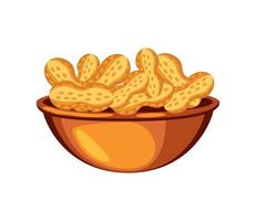 peanut in bowl vector