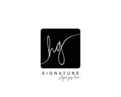 Initial HG beauty monogram and elegant logo design, handwriting logo of initial signature, wedding, fashion, floral and botanical with creative template. vector