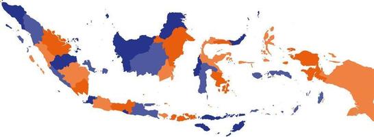 colorido, vector, indonesia, mapa, símbolo vector