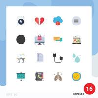 16 Universal Flat Colors Set for Web and Mobile Applications online wifi data signal macaroon Editable Pack of Creative Vector Design Elements