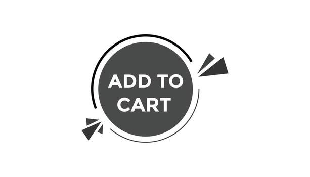 Add to cart button web banner templates. Vector Illustration