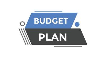 Budget plan button web banner templates. Vector Illustration