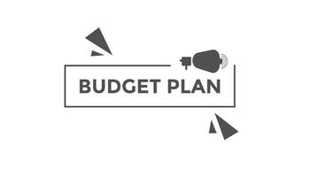 Budget plan button web banner templates. Vector Illustration